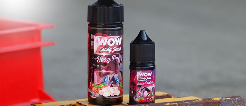 E-liquide Foxy Puffy 100ml Wow Candy Juice - Made In Vape
