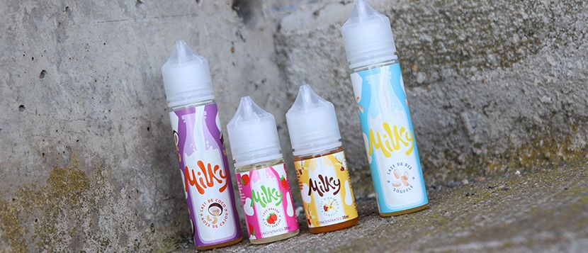 Concentré Lait Fraise 30ml Milky - Le coq qui vape