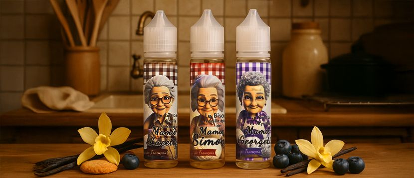E-liquide Mamie Claudine 50ml Les Douceurs de Mamie - Fifty Vape