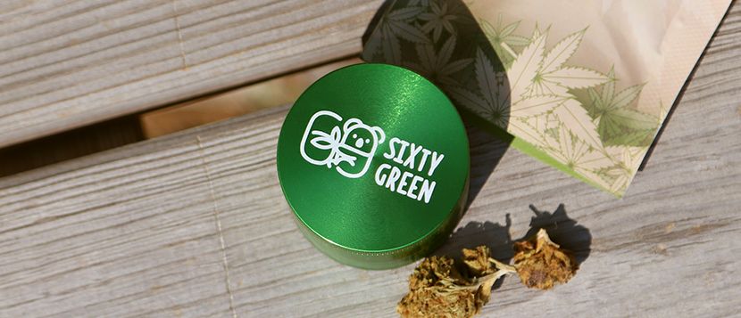 Grinder Alu 55mm 4 parties - Sixty Green
