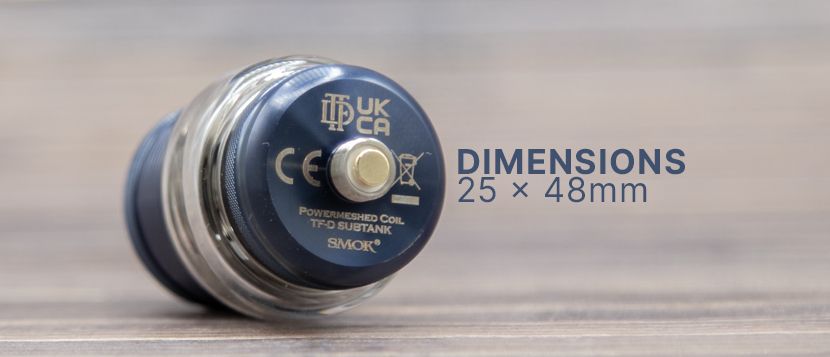 Dimensions du clearomiseur Smok TF-D Tank