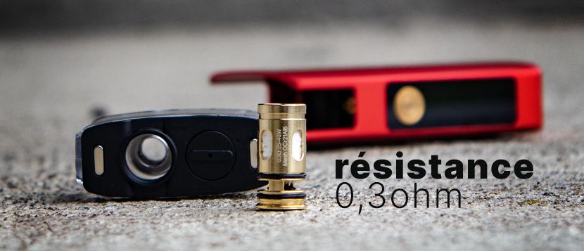 Toutes les résistances Dotcoil compatibles, et un pod jetable pour tester !